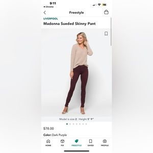 Maroon pants ideal for a night out or business casual attire.